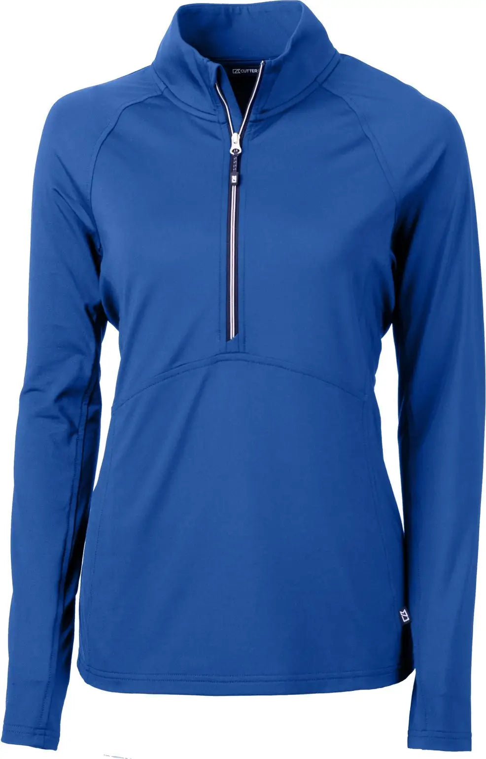 Cutter & Buck Lck00128 Adapt Eco Knit Stretch Recycled Womens Half Zip Pullover - Tour Blue