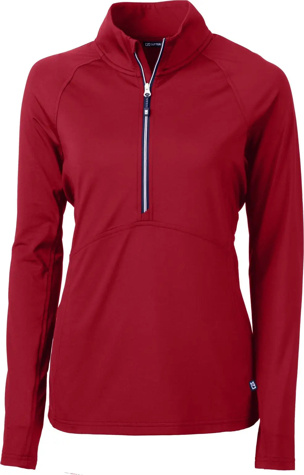Cutter & Buck Lck00128 Adapt Eco Knit Stretch Recycled Womens Half Zip Pullover - Cardinal Red