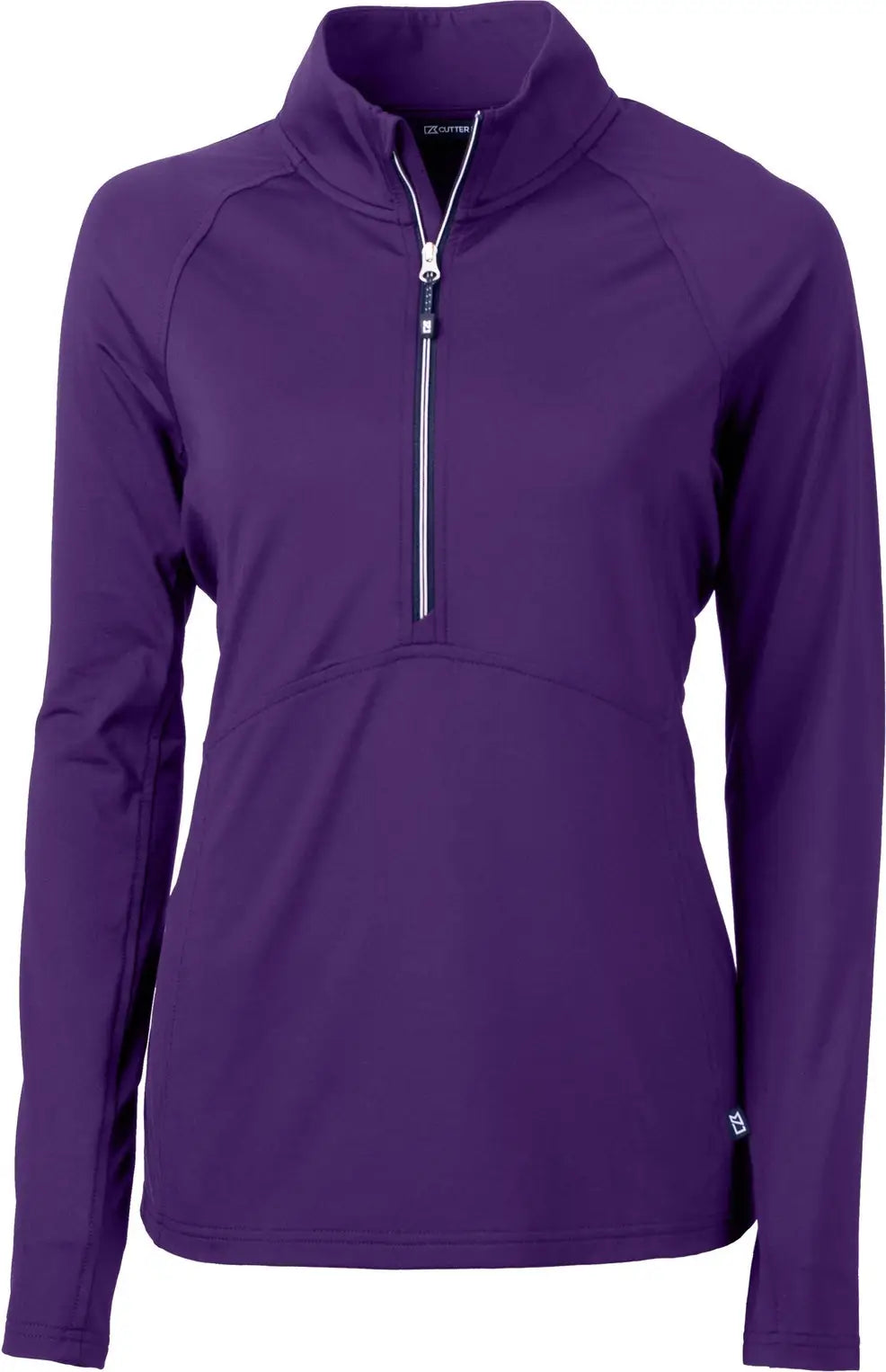 Cutter & Buck Lck00128 Adapt Eco Knit Stretch Recycled Womens Half Zip Pullover - College Purple