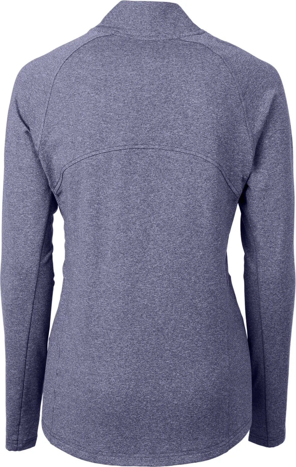 Cutter & Buck Lck00151 Adapt Eco Knit Heather Recycled Womens Full Zip Jacket - Navy Blue