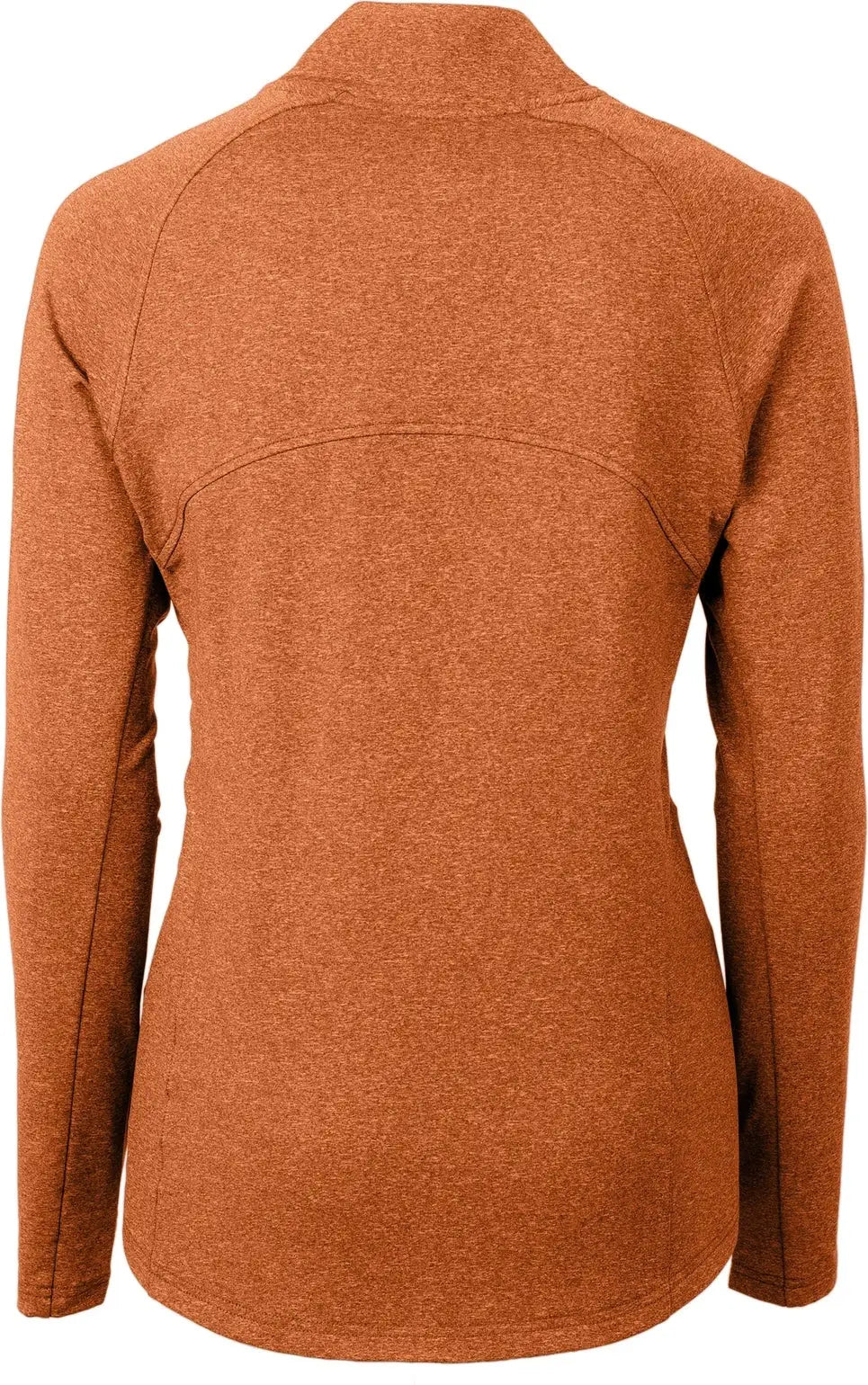 Cutter & Buck Lck00151 Adapt Eco Knit Heather Recycled Womens Full Zip Jacket - Texas Orange