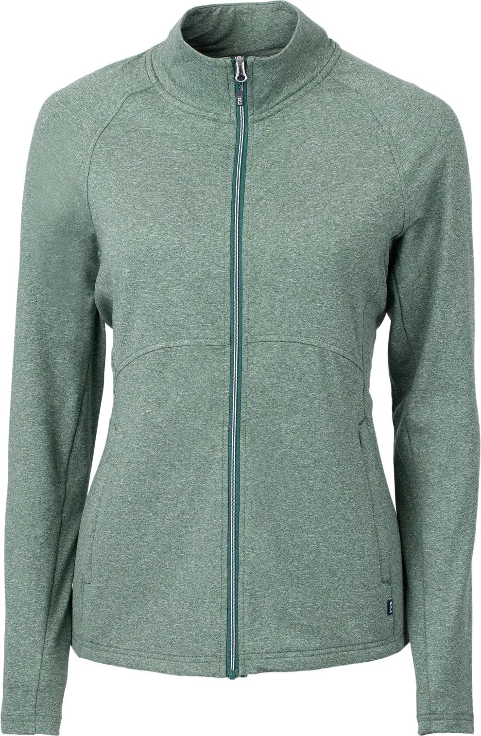 Cutter & Buck Lck00151 Adapt Eco Knit Heather Recycled Womens Full Zip Jacket - Hunter