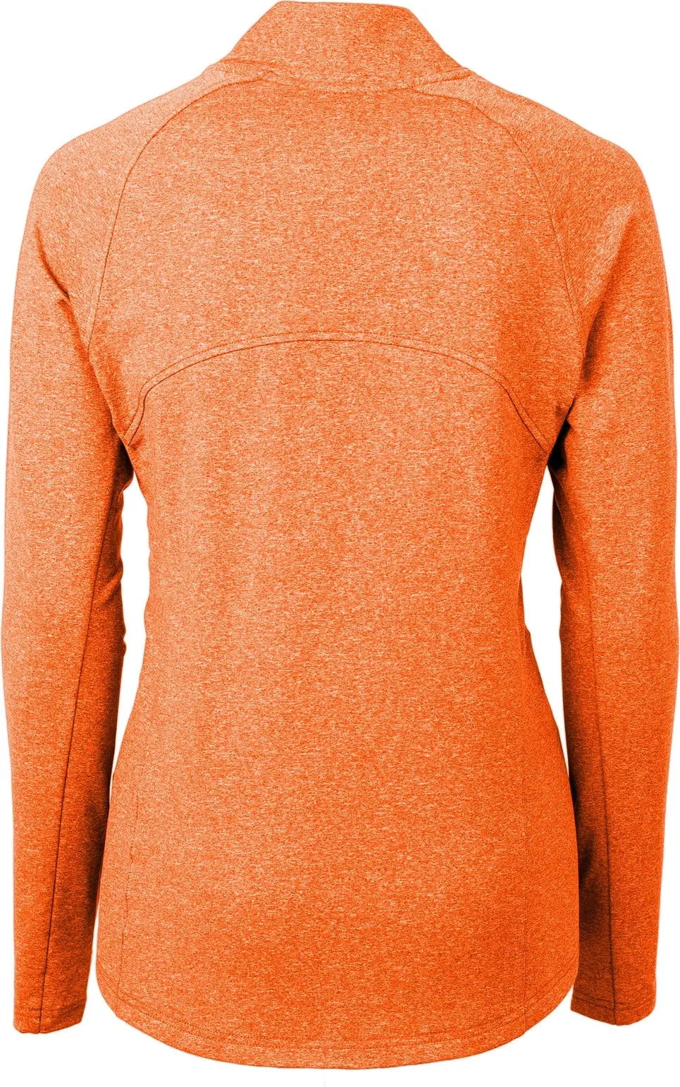 Cutter & Buck Lck00151 Adapt Eco Knit Heather Recycled Womens Full Zip Jacket - College Orange
