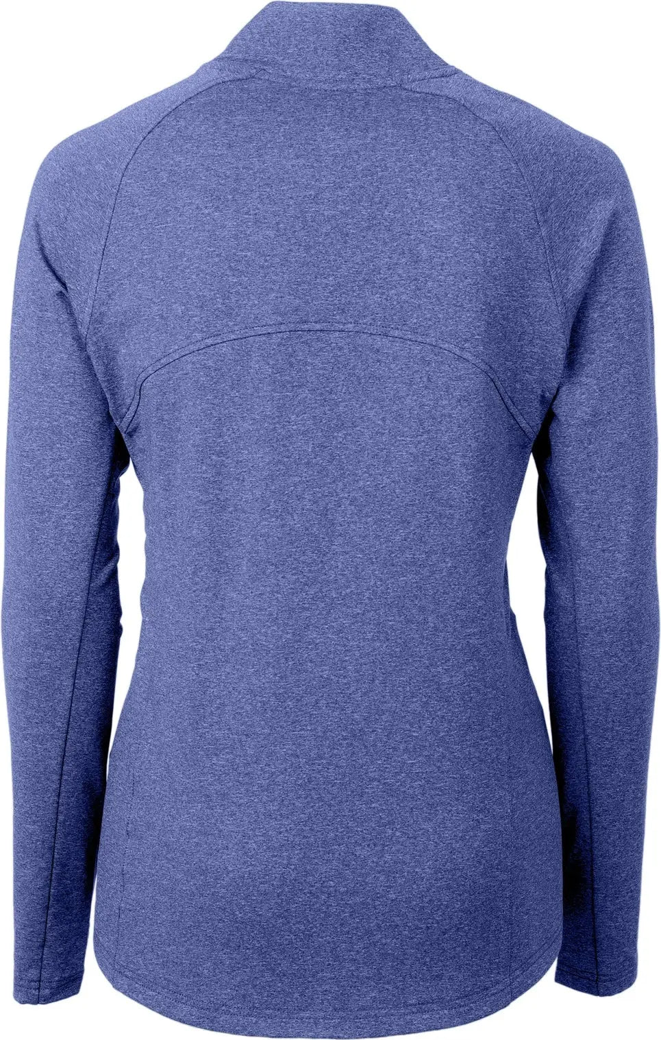 Cutter & Buck Lck00151 Adapt Eco Knit Heather Recycled Womens Full Zip Jacket - Tour Blue