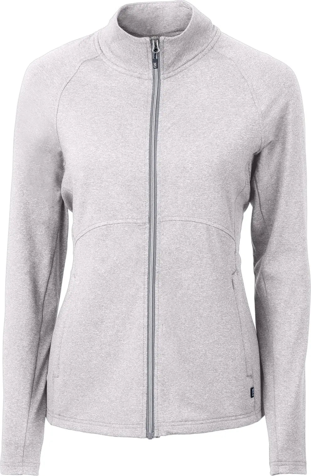 Cutter & Buck Lck00151 Adapt Eco Knit Heather Recycled Womens Full Zip Jacket - Polished