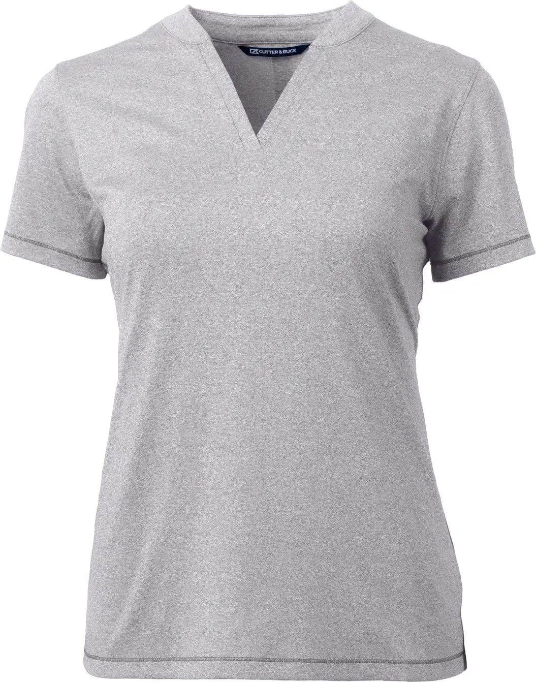 Cutter & Buck Lck00153 Forge Eco Heathered Stretch Womens Blade Top - Polished Heather