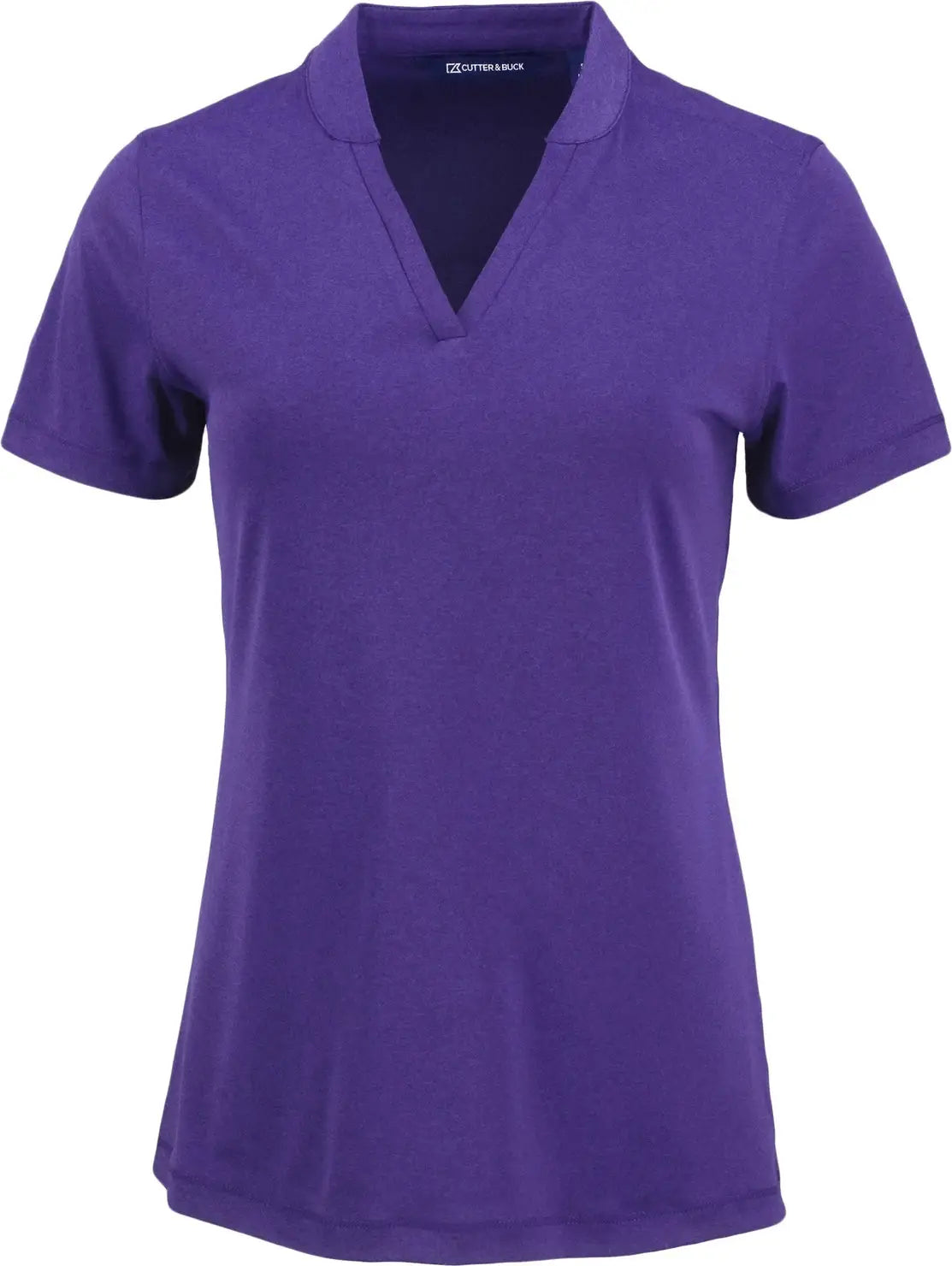 Cutter & Buck Lck00153 Forge Eco Heathered Stretch Womens Blade Top - Dark College Purple Heather