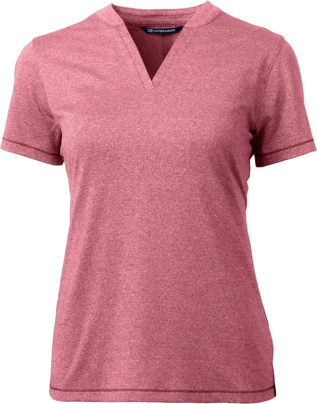 Cutter & Buck Lck00153 Forge Eco Heathered Stretch Womens Blade Top - Cardinal Red Heather