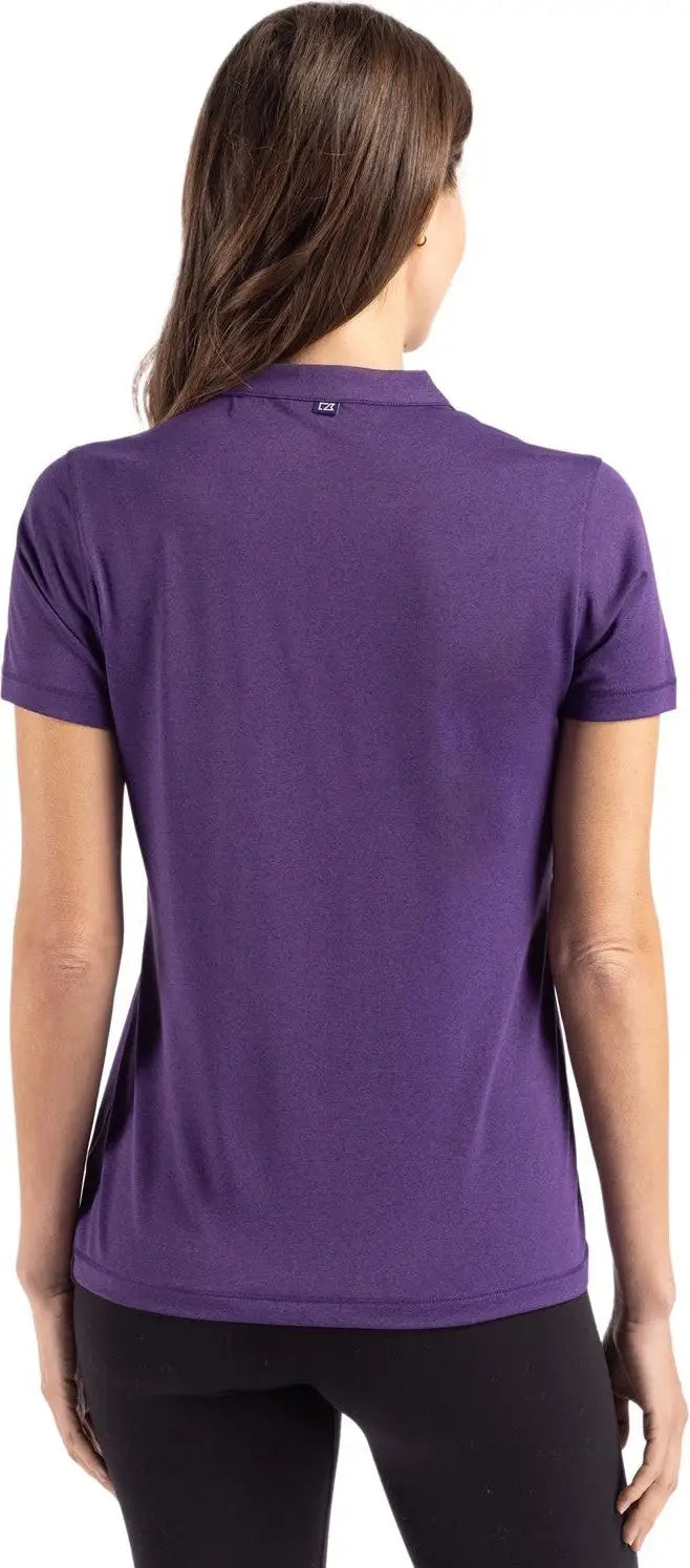 Cutter & Buck Lck00153 Forge Eco Heathered Stretch Womens Blade Top - Dark College Purple Heather