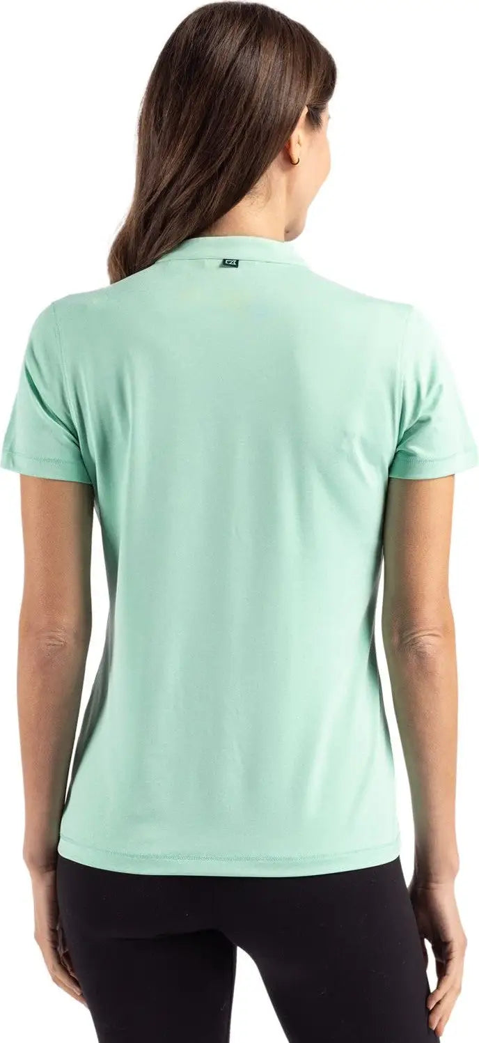 Cutter & Buck Lck00153 Forge Eco Heathered Stretch Womens Blade Top - Fresh Mint Heather