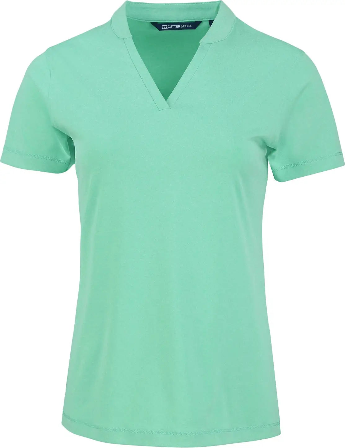 Cutter & Buck Lck00153 Forge Eco Heathered Stretch Womens Blade Top - Fresh Mint Heather - Ladies Xs