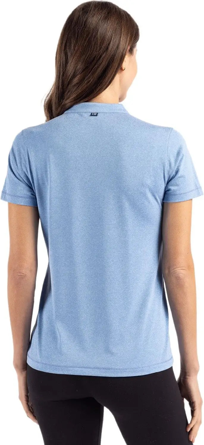 Cutter & Buck Lck00153 Forge Eco Heathered Stretch Womens Blade Top - Dark Atlas Heather