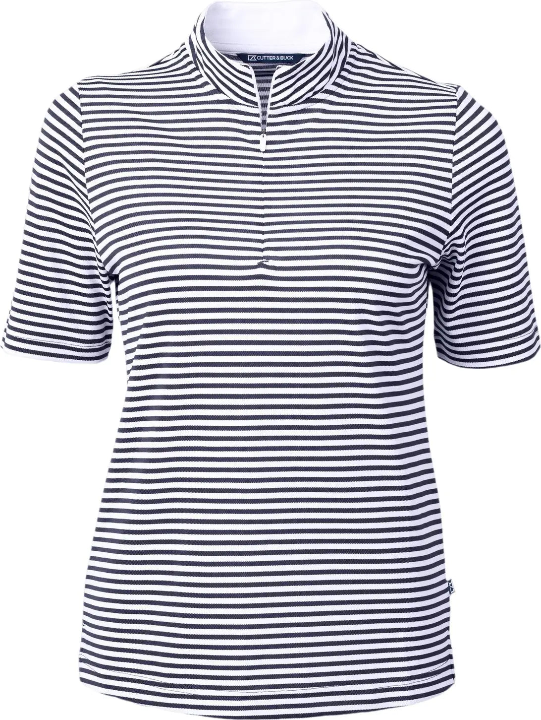 Cutter & Buck Lck00157 Virtue Eco Pique Stripe Recycled Womens Top - Navy Blue