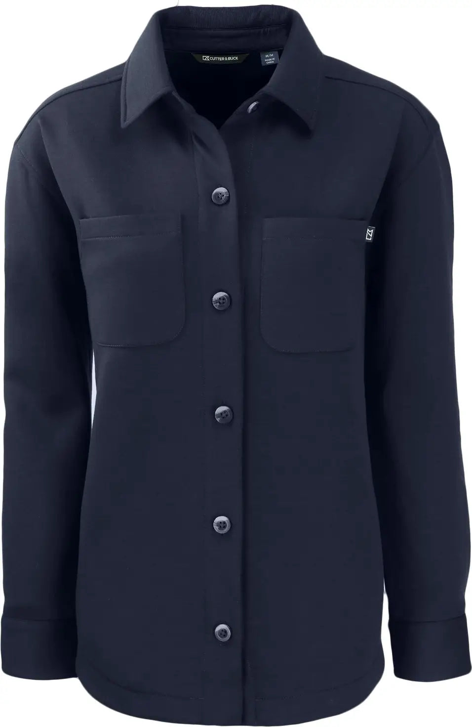 Cutter & Buck Lck00161 Roam Epic Versatility Recycled Womens Shirt Jacket - Navy Blue