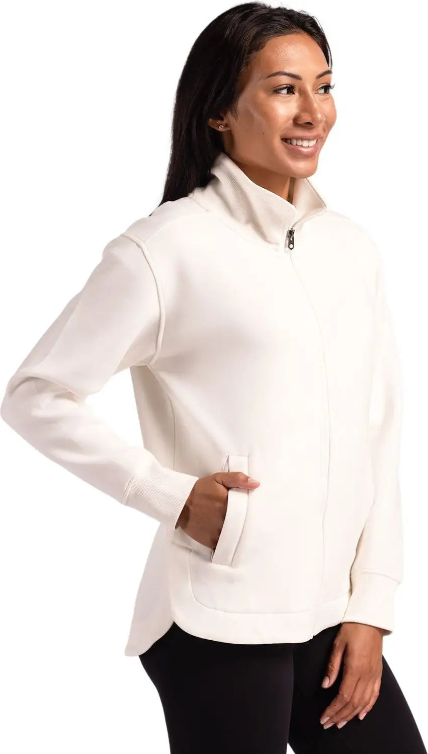 Cutter & Buck Lck00162 Roam Epic Versatility Full Zip Recycled Womens Jacket - Shell