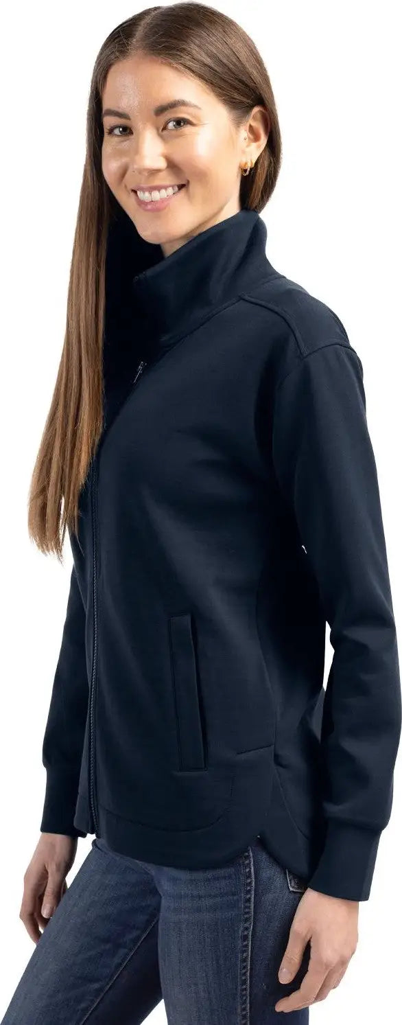 Cutter & Buck Lck00162 Roam Epic Versatility Full Zip Recycled Womens Jacket - Navy Blue
