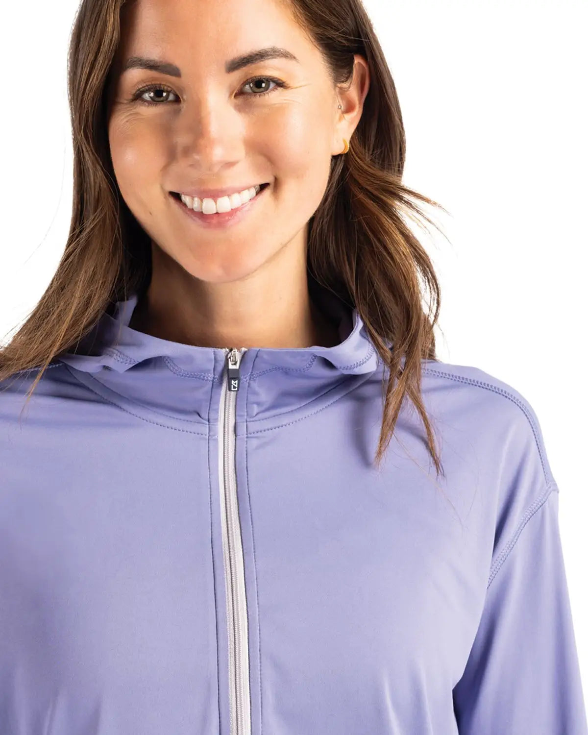Cutter & Buck Lck00168 Daybreak Eco Recycled Womens Full Zip Hoodie - Hyacinth