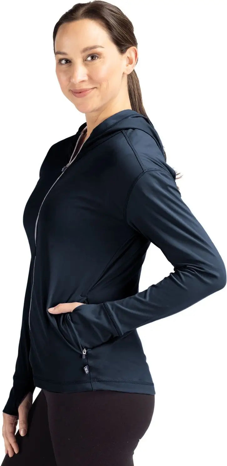 Cutter & Buck Lck00168 Daybreak Eco Recycled Womens Full Zip Hoodie - Navy Blue