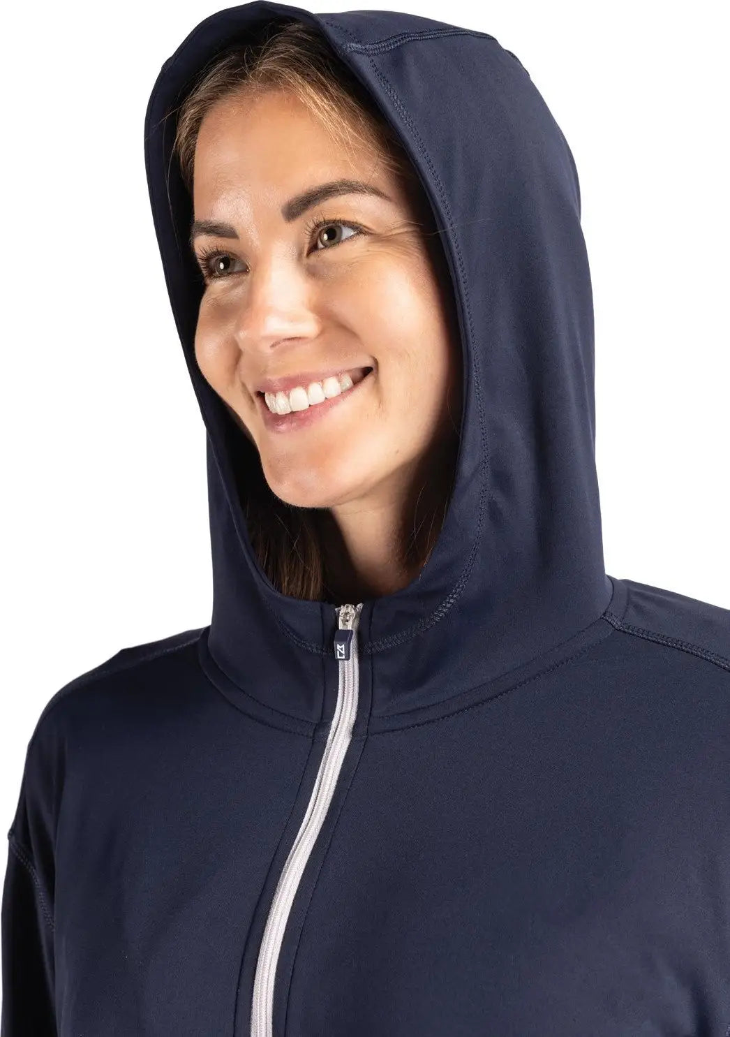 Cutter & Buck Lck00168 Daybreak Eco Recycled Womens Full Zip Hoodie - Navy Blue