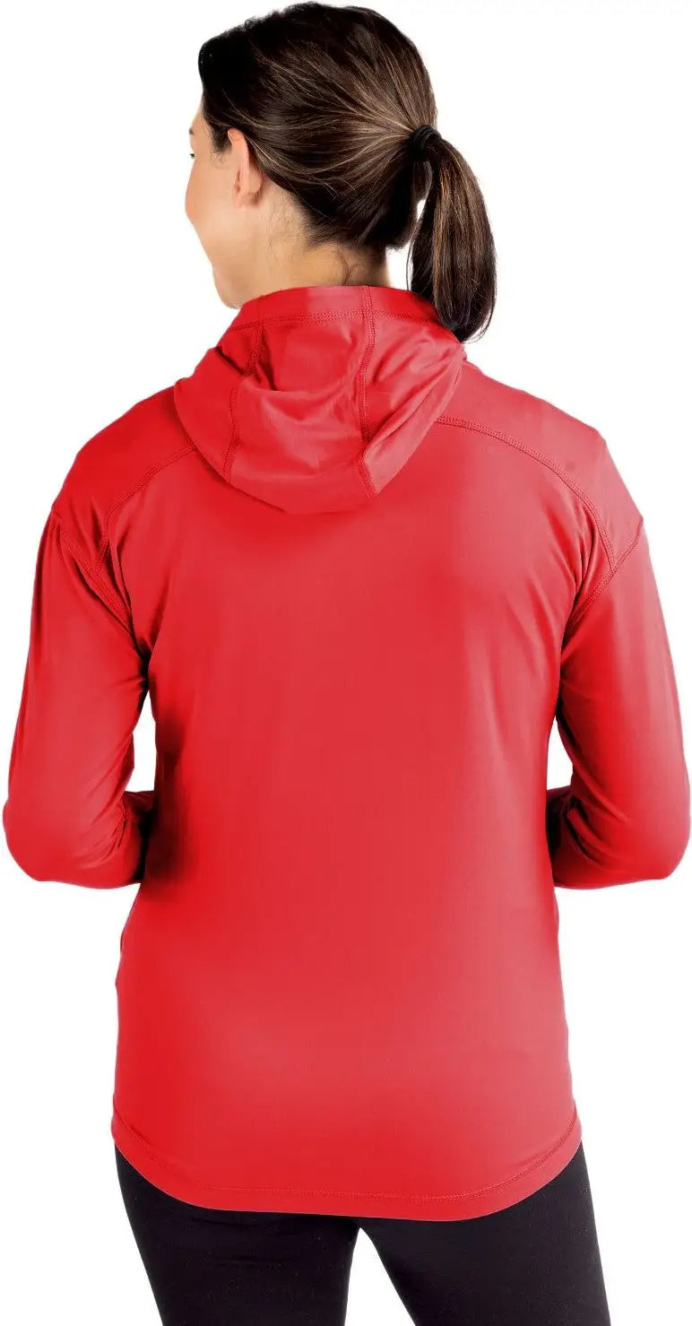Cutter & Buck Lck00168 Daybreak Eco Recycled Womens Full Zip Hoodie - Red