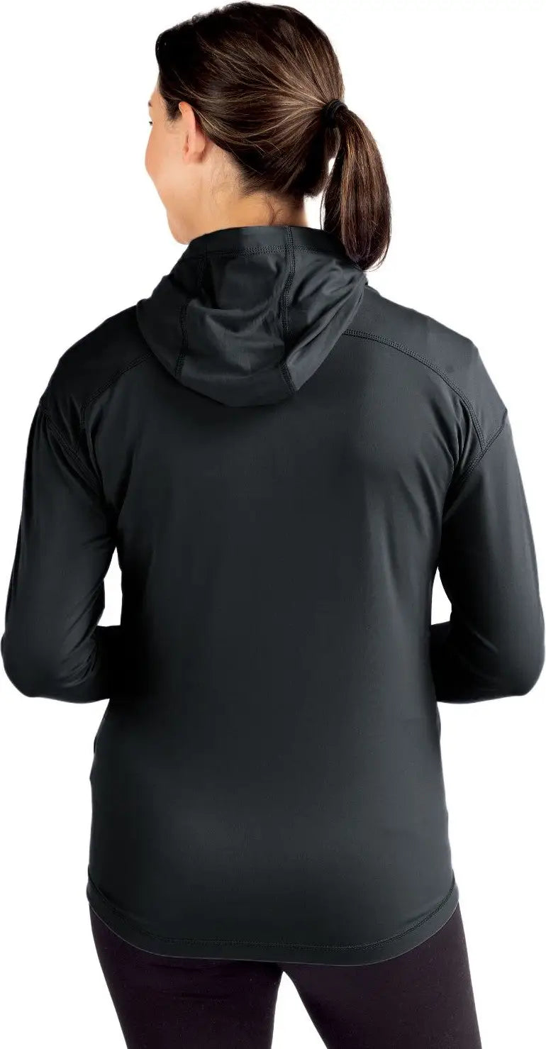 Cutter & Buck Lck00168 Daybreak Eco Recycled Womens Full Zip Hoodie - Black