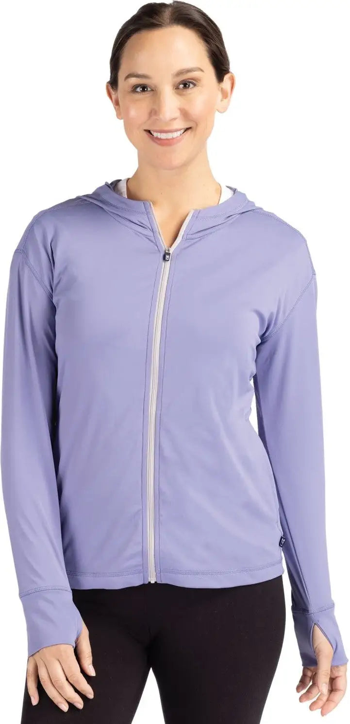 Cutter & Buck Lck00168 Daybreak Eco Recycled Womens Full Zip Hoodie - Hyacinth - Ladies Xs