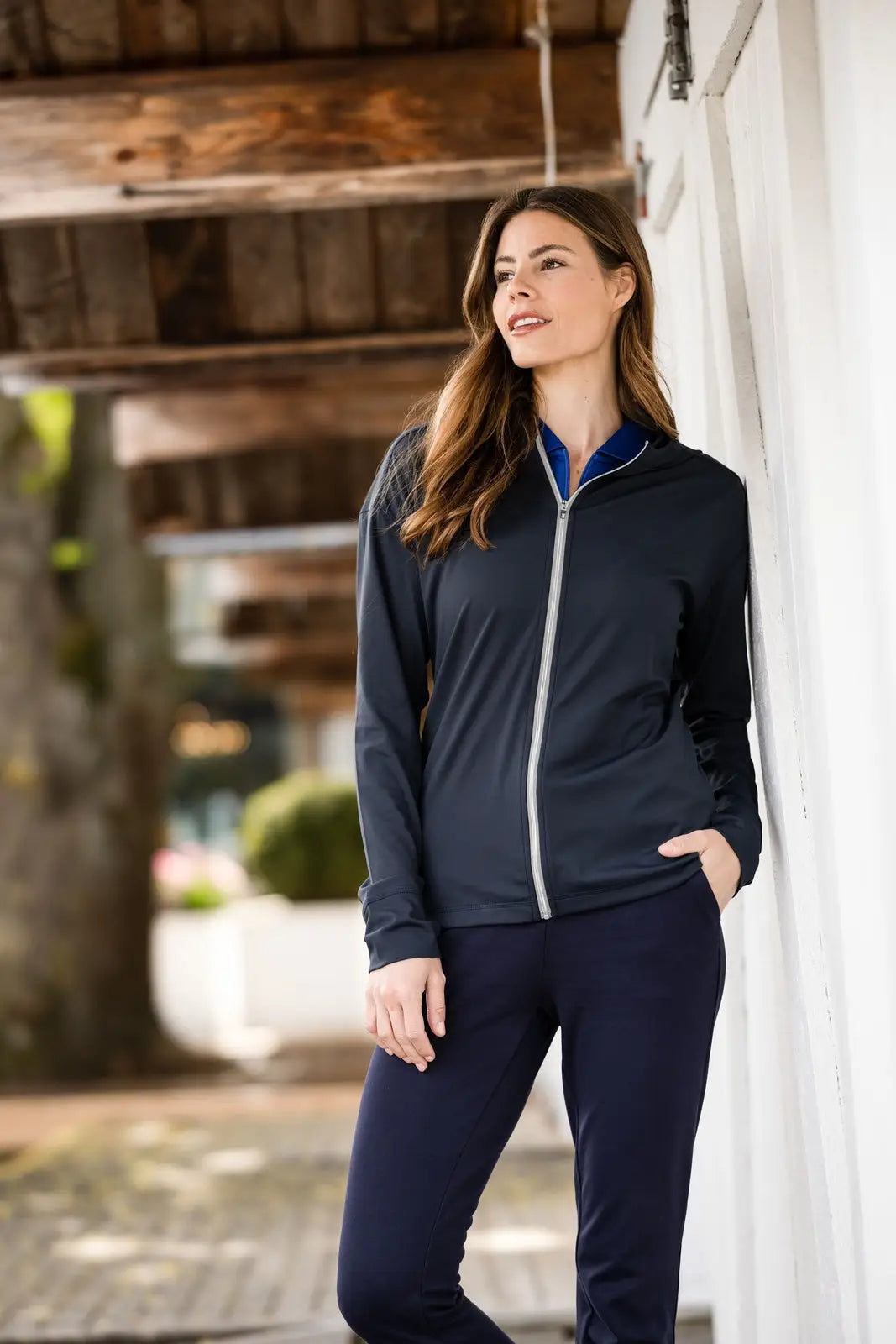 Cutter & Buck Lck00168 Daybreak Eco Recycled Womens Full Zip Hoodie - Navy Blue