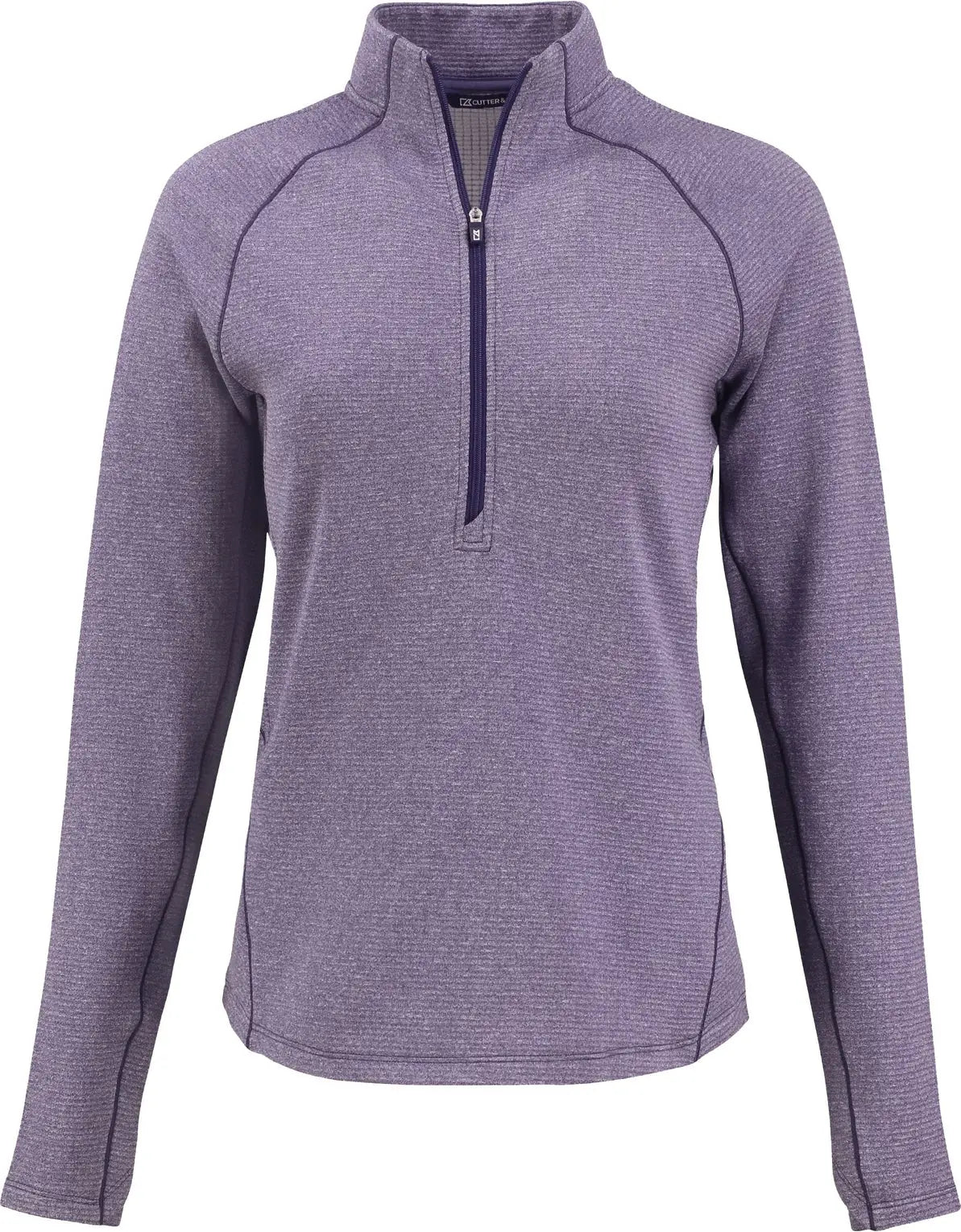 Cutter & Buck Lck00182 Peshastin Fleece Recycled Womens Half Zip Pullover - College Purple Heather