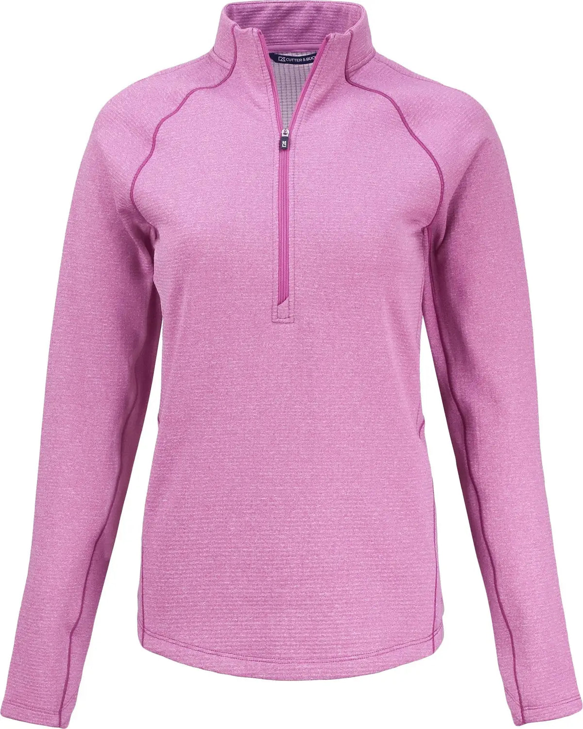 Cutter & Buck Lck00182 Peshastin Fleece Recycled Womens Half Zip Pullover - Gelato Heather