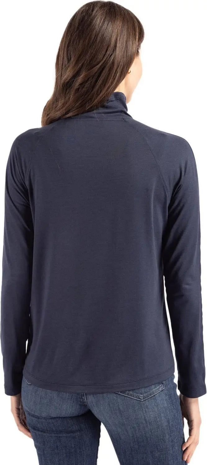 Cutter & Buck Lck00183 Coastline Epic Comfort Recycled Womens Funnel Neck - Navy Blue