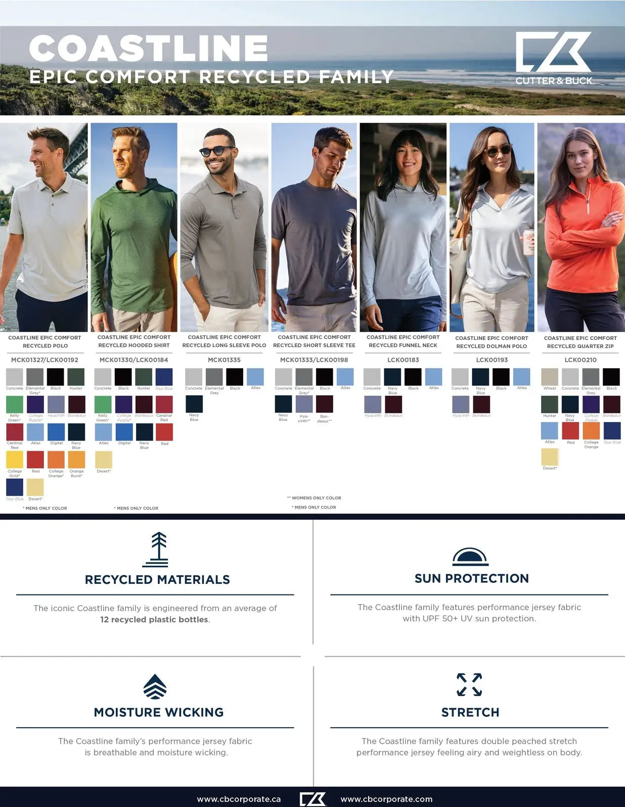 Cutter & Buck Lck00184 Coastline Epic Comfort Recycled Womens Hooded Shirt - Black - Ladies Xs