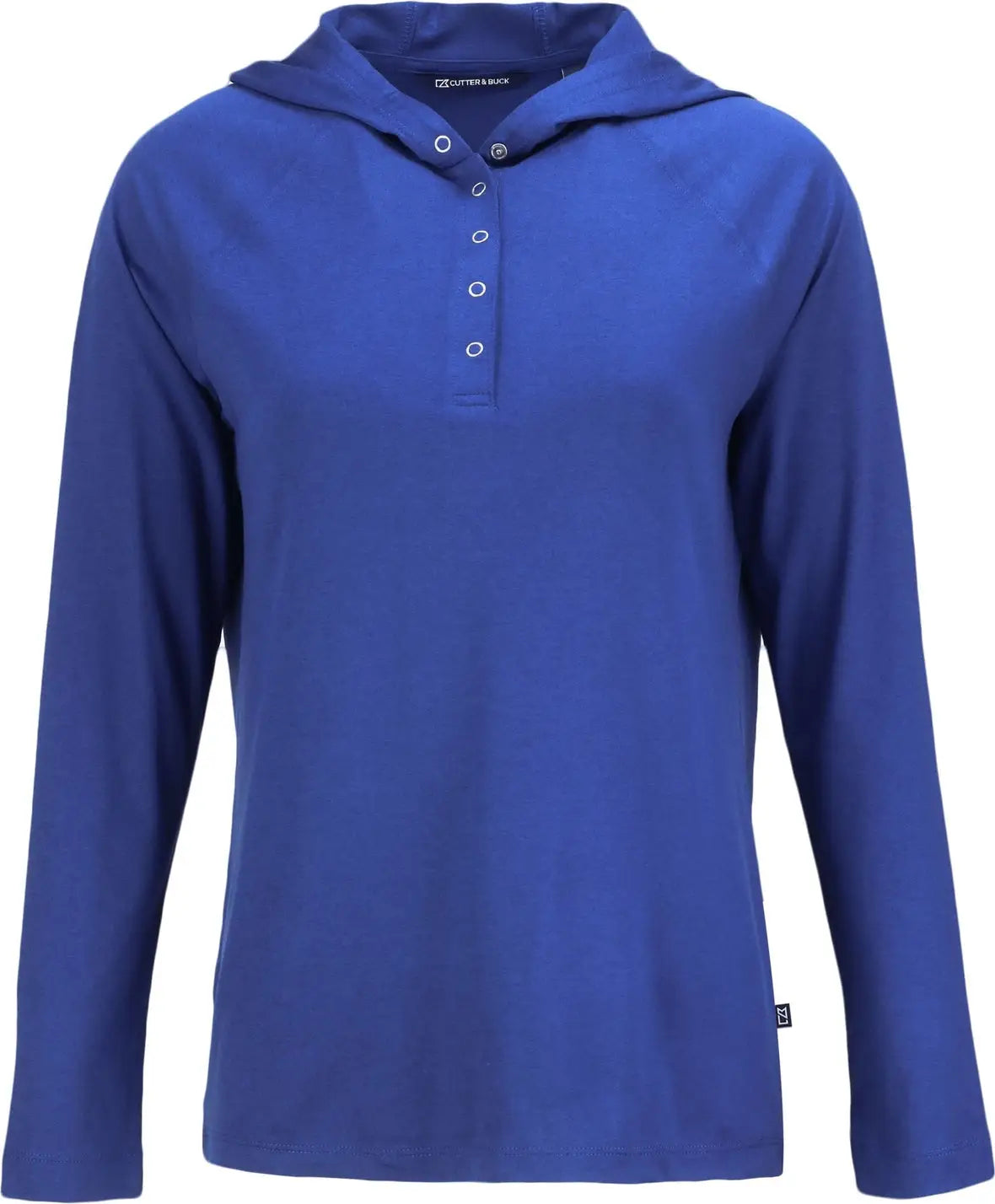Cutter & Buck Lck00184 Coastline Epic Comfort Recycled Womens Hooded Shirt - Tour Blue