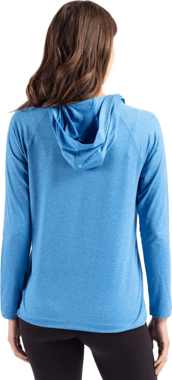 Cutter & Buck Lck00184 Coastline Epic Comfort Recycled Womens Hooded Shirt - Digital