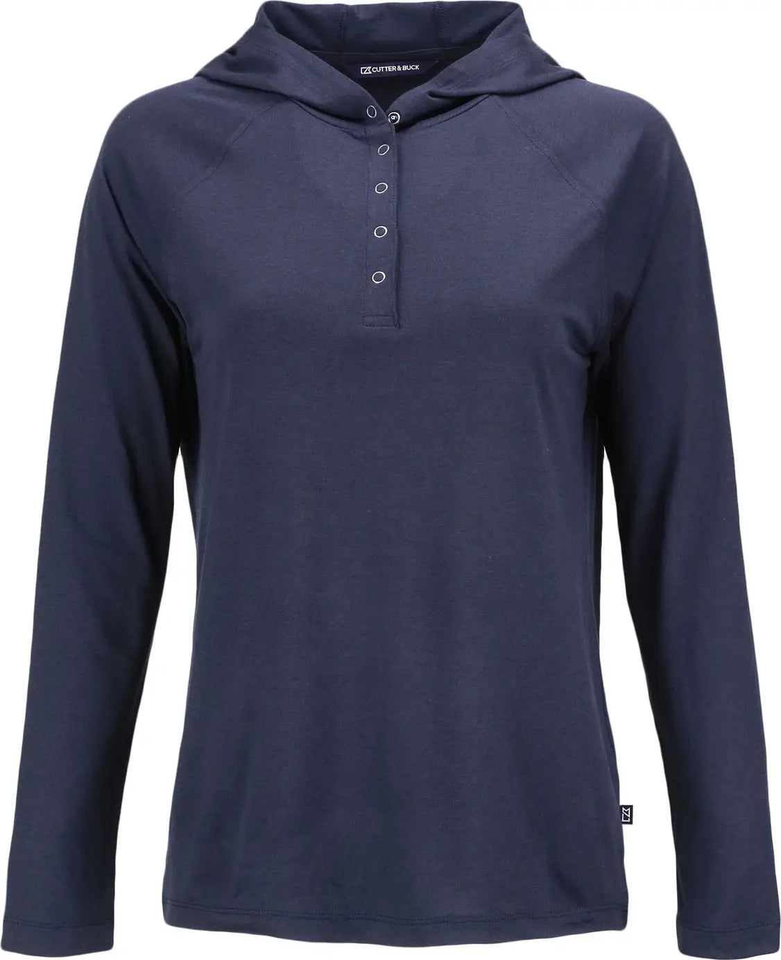 Cutter & Buck Lck00184 Coastline Epic Comfort Recycled Womens Hooded Shirt - Navy Blue