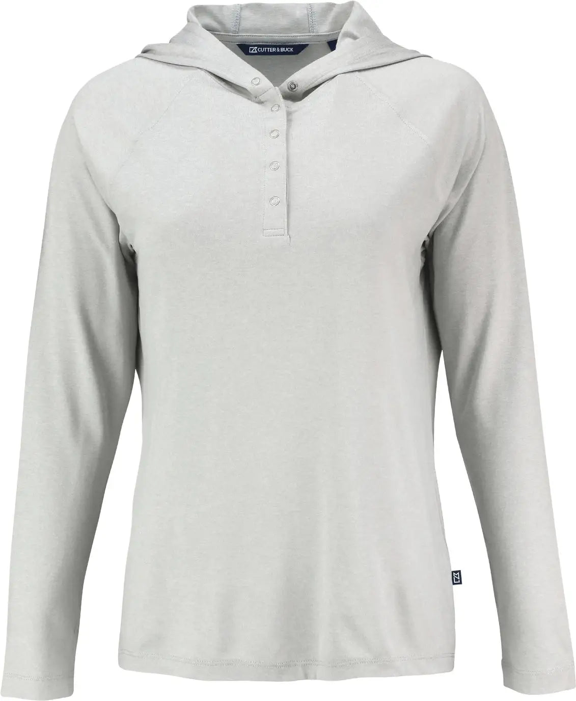 Cutter & Buck Lck00184 Coastline Epic Comfort Recycled Womens Hooded Shirt - Concrete