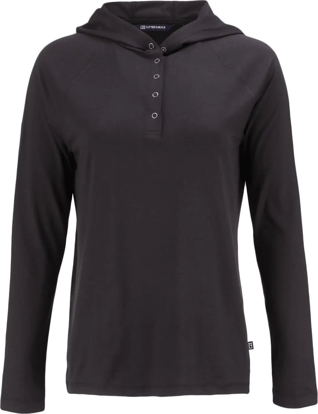 Cutter & Buck Lck00184 Coastline Epic Comfort Recycled Womens Hooded Shirt - Black