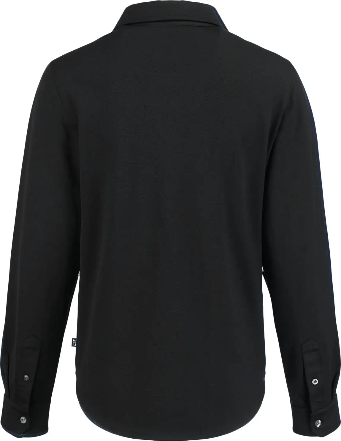 Cutter & Buck Lck00188 Advantage Tri-blend Eco Soft Pique Long Sleeve Knitted Womens Button Up - Black