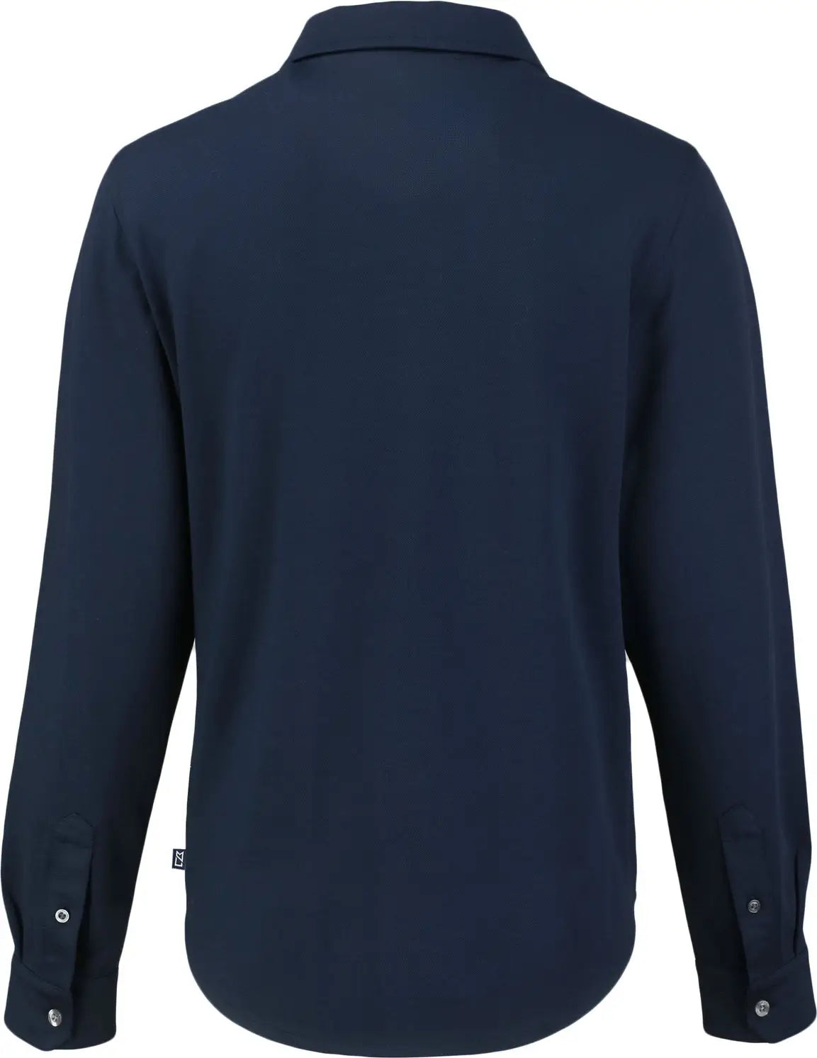 Cutter & Buck Lck00188 Advantage Tri-blend Eco Soft Pique Long Sleeve Knitted Womens Button Up - Liberty Navy