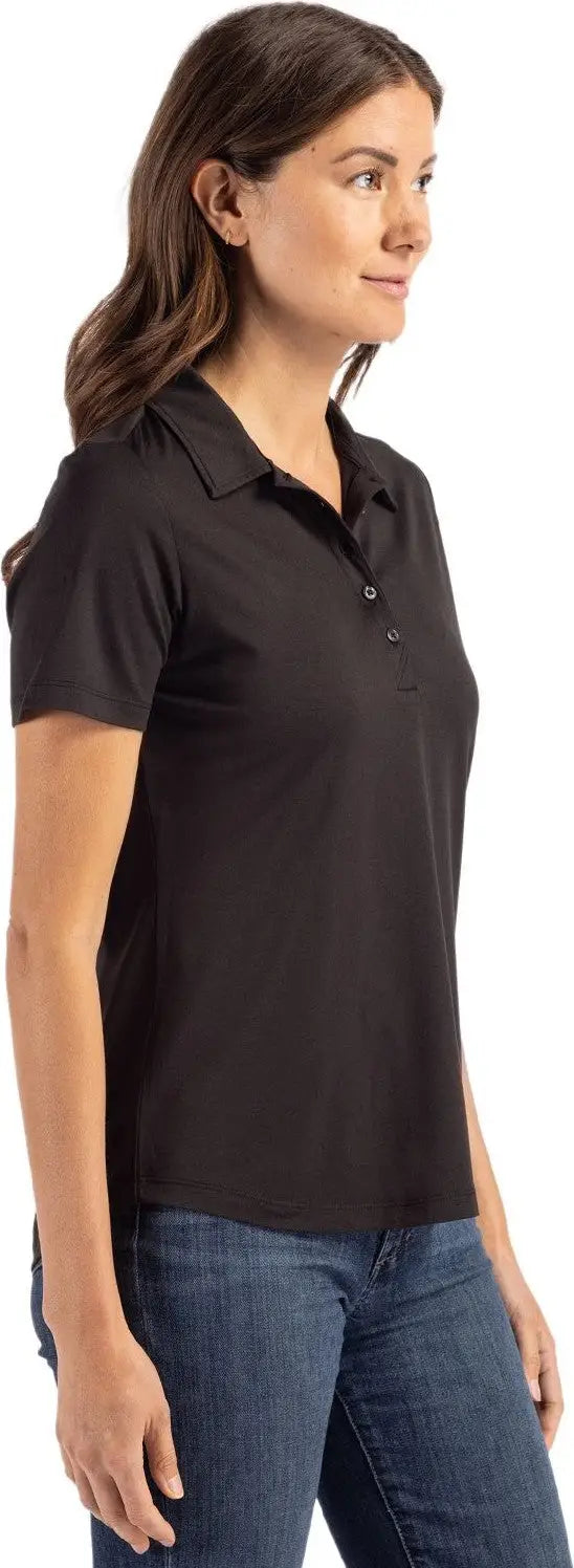 Cutter & Buck Lck00192 Coastline Epic Comfort Recycled Womens Polo - Black