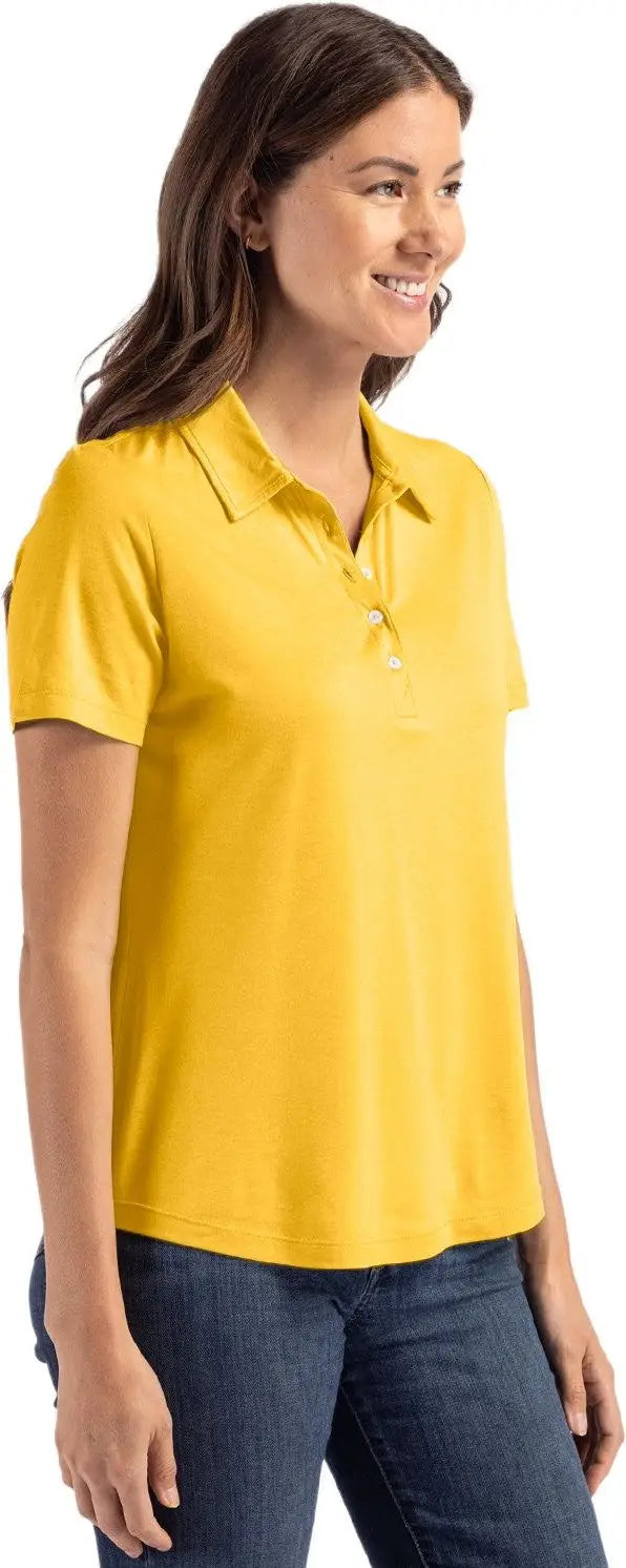 Cutter & Buck Lck00192 Coastline Epic Comfort Recycled Womens Polo - College Gold