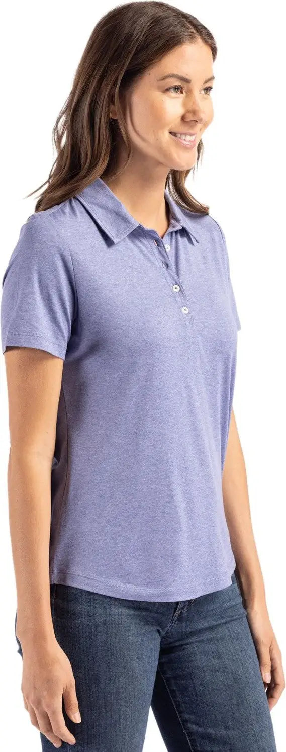 Cutter & Buck Lck00192 Coastline Epic Comfort Recycled Womens Polo - Hyacinth
