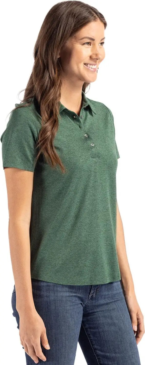 Cutter & Buck Lck00192 Coastline Epic Comfort Recycled Womens Polo - Hunter