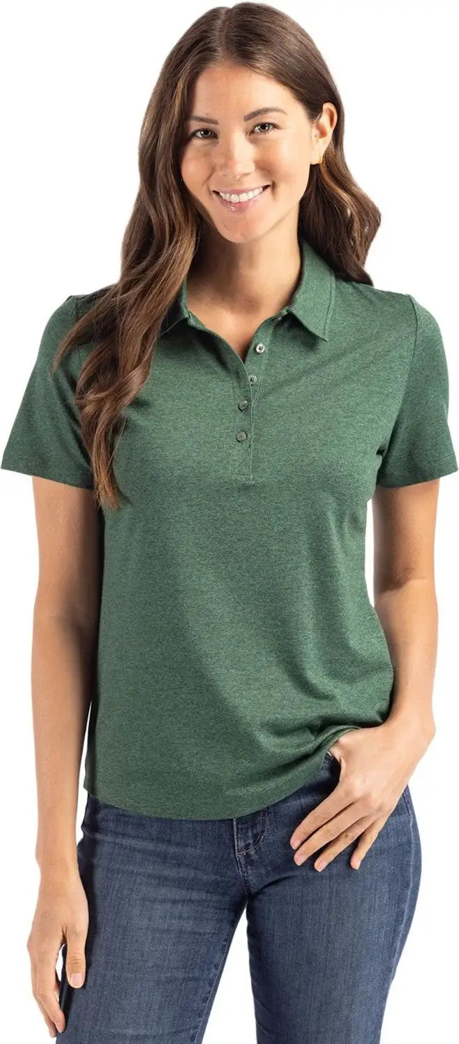 Cutter & Buck Lck00192 Coastline Epic Comfort Recycled Womens Polo - Hunter - Ladies Xs
