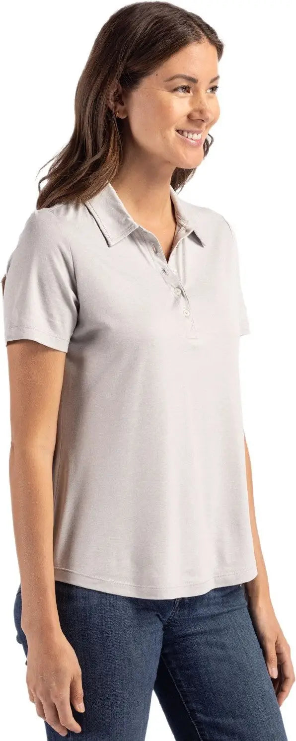 Cutter & Buck Lck00192 Coastline Epic Comfort Recycled Womens Polo - Concrete