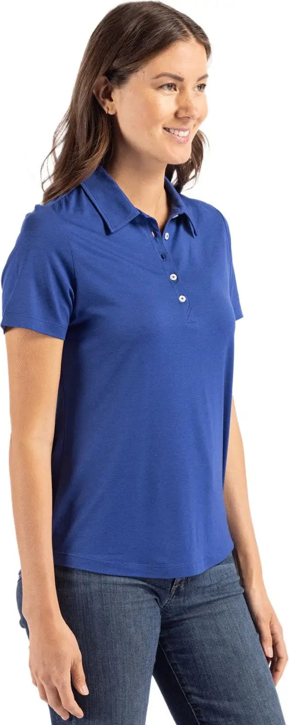 Cutter & Buck Lck00192 Coastline Epic Comfort Recycled Womens Polo - Tour Blue