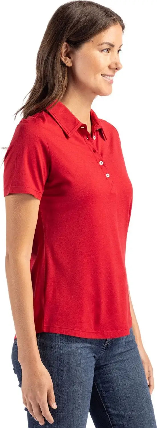 Cutter & Buck Lck00192 Coastline Epic Comfort Recycled Womens Polo - Cardinal Red