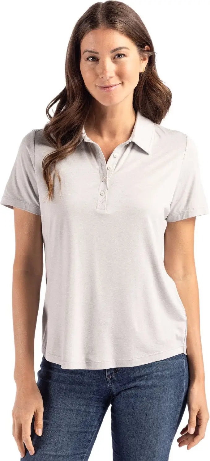 Cutter & Buck Lck00192 Coastline Epic Comfort Recycled Womens Polo - Concrete - Concrete / Ladies Xs