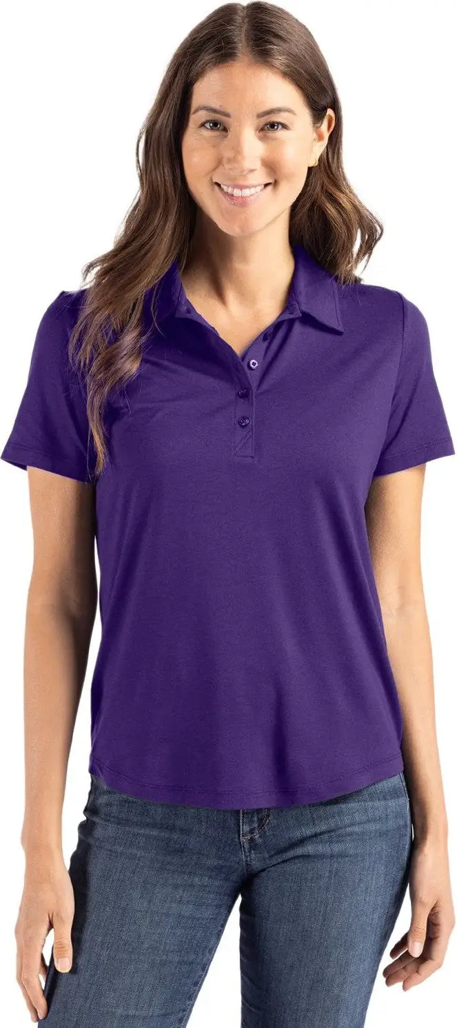 Cutter & Buck Lck00192 Coastline Epic Comfort Recycled Womens Polo - College Purple - Ladies Xs