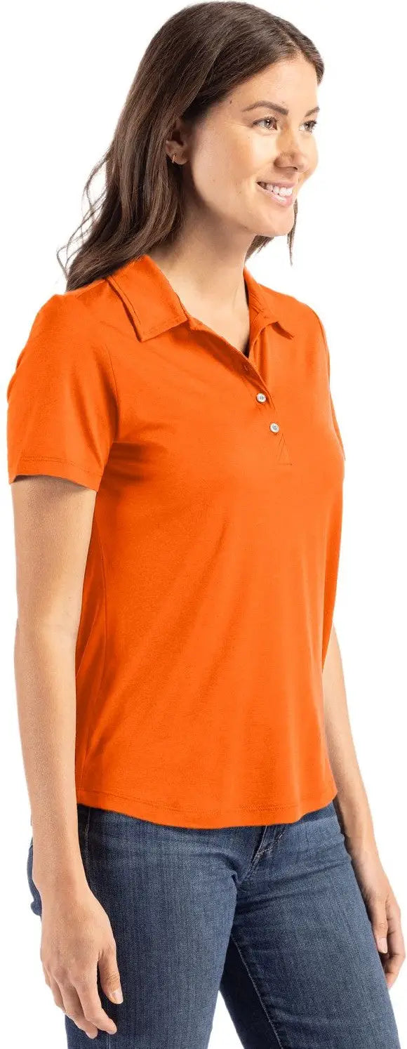 Cutter & Buck Lck00192 Coastline Epic Comfort Recycled Womens Polo - College Orange