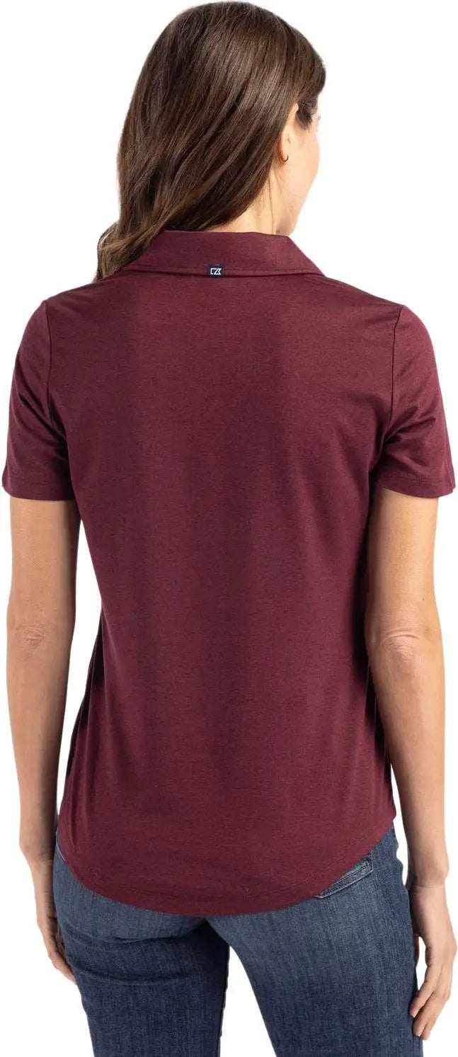 Cutter & Buck Lck00192 Coastline Epic Comfort Recycled Womens Polo - Bordeaux